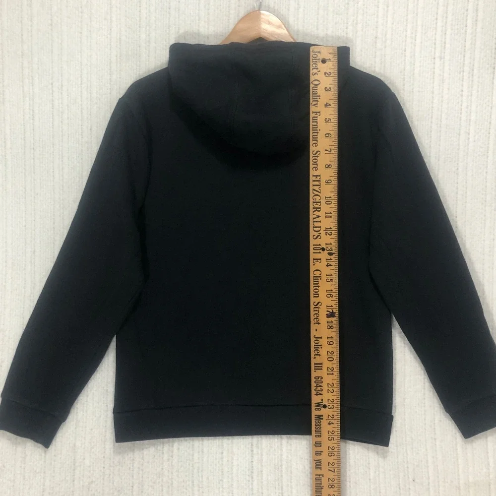 Adidas Boys Black Logo Pullover Hoodie Sweatshirt Regular Fit Size‎ L 14/16